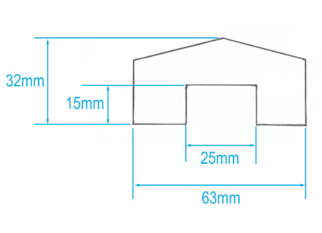 3m Rebated Feather Edge Capping