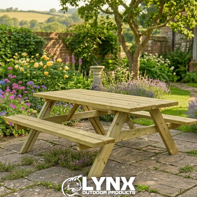 Rectangle 6 Seat Picnic Table