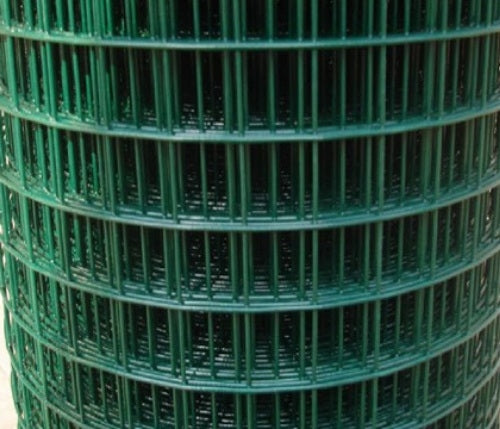 GREEN PVC WELDED WIRE MESH 36in 1in x 1in 17G/19G 6m