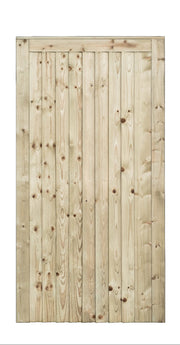 Two natural wood fence panels shown side by side on a white background, one flat panel and one with an X-brace design.