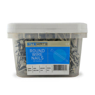 SITEMATE® P/P ROUND WIRE NAILS 10KG TUB | 40 X 2.36MM GALV