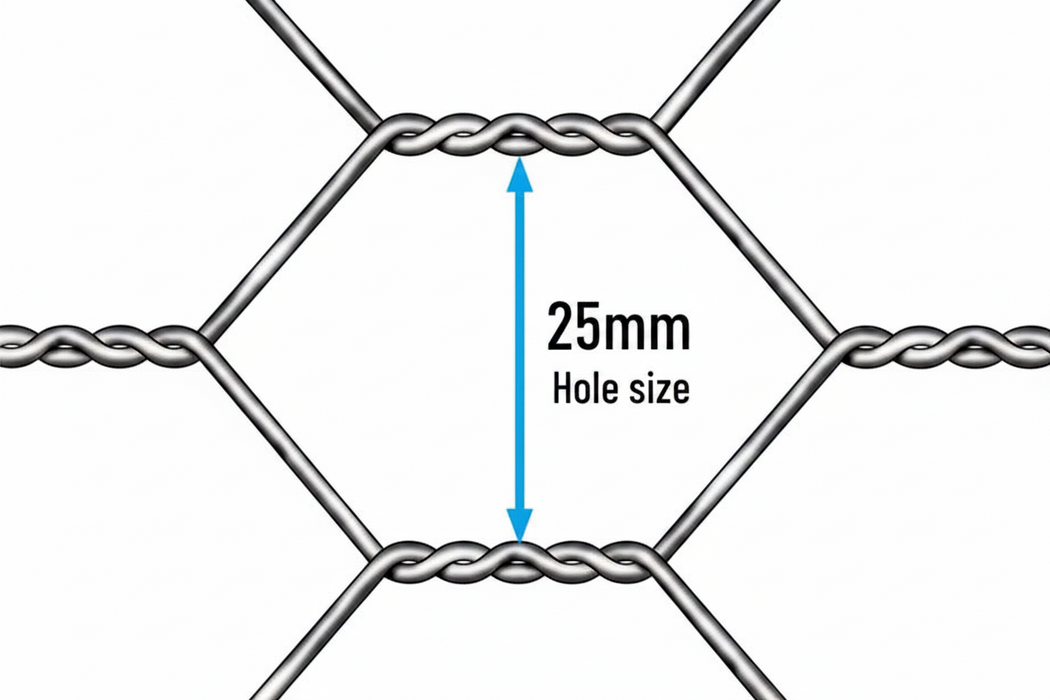 GALVANISED HEXAGONAL WIRE RABBIT NETTING 1200 x 25mm 0.9mm 50m