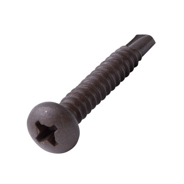 DuraPost Vista Sepia Brown Self Drilling Screw (16 Pieces)