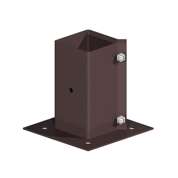 FENCEMATE Swift Clamp Bolt Down Post Support 4×4 BROWN