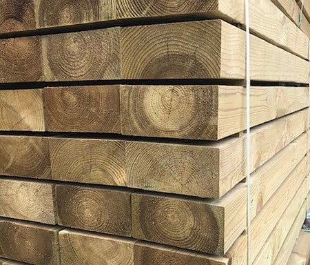 Planed Treated Green Softwood Sleepers
