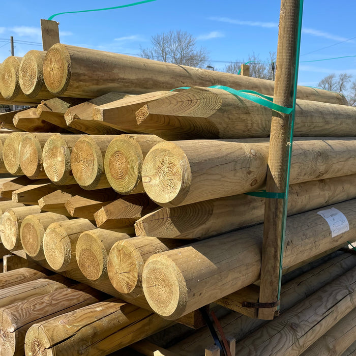 Full Rounded Pointed Posts Fence Lynx Outdoor Products - 150mm Round Fence posts – Pointed