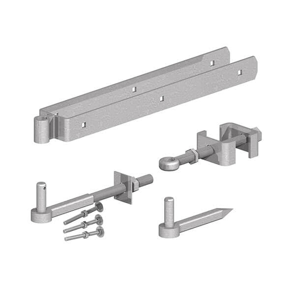 GATEMATE Field Gate Adjustable Double Strap Hinge Set
