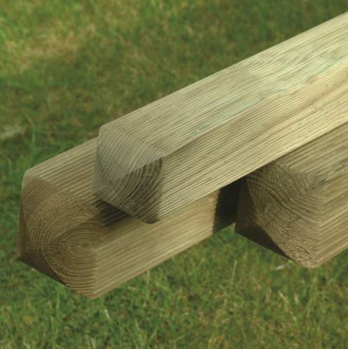 Wooden Fence Post Planed with Ribbed Finish P100